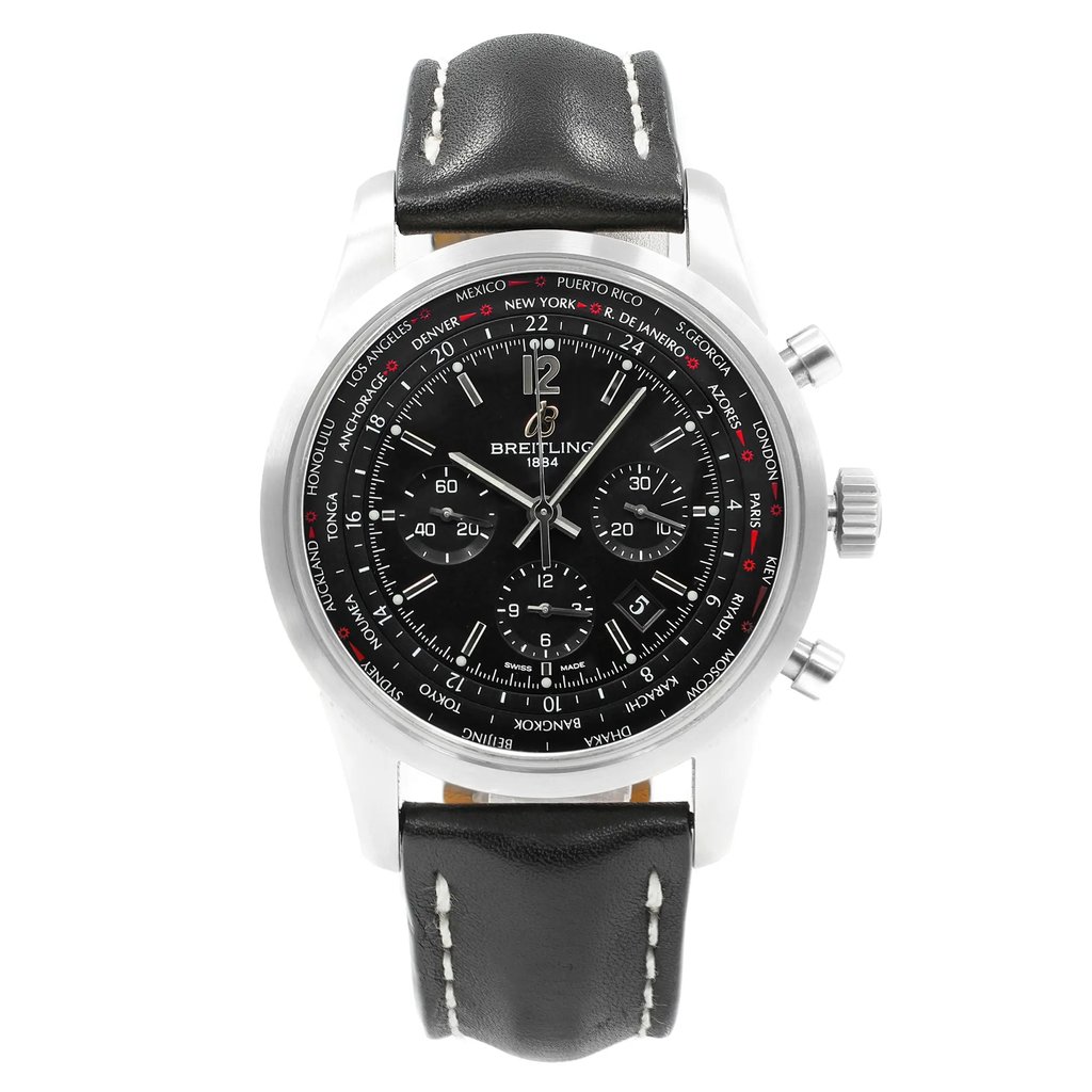 Front Full View Of Breitling AB0510U6/BC26-441X Stainless Steel Watch Pre Owned Condition {Product Condition}