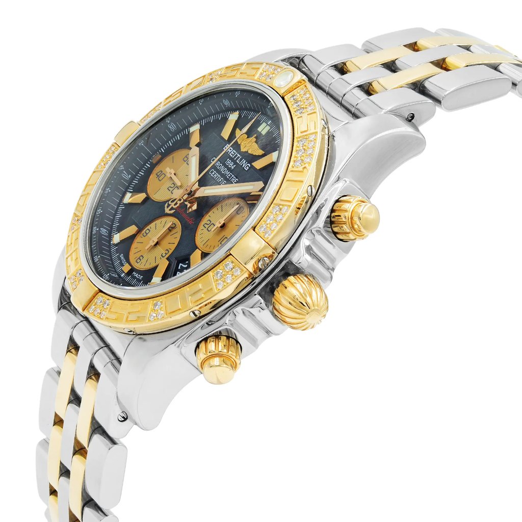 View Of Crown Facing Side Of Breitling CB0110AA/B968-375C Stainless Steel Watch Pre Owned Condition