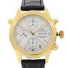 Up Close Front Facing Picture Of IWC IW3711-11 Gold 18kt Watch Pre Owned Condition