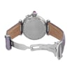 Back View Of Screwback Back Case And Open Leather Band Of Cartier 2324 Watch Pre Owned Condition
