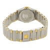 Back View Of Snap Back Case And Closed Stainless Steel,Gold Band Of OMEGA 1362.70.00 Watch Pre Owned Condition