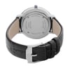 Back View Of Screwback Back Case And Closed Leather Band Of Movado 0607343 Watch Display Model Condition