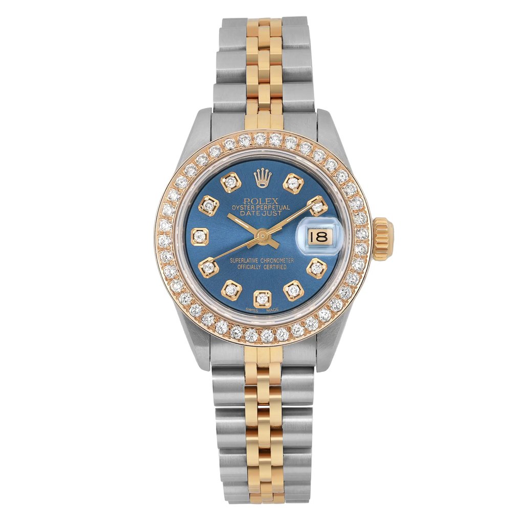Front Full View Of Rolex 69173 Stainless Steel Watch Pre Owned Condition Good