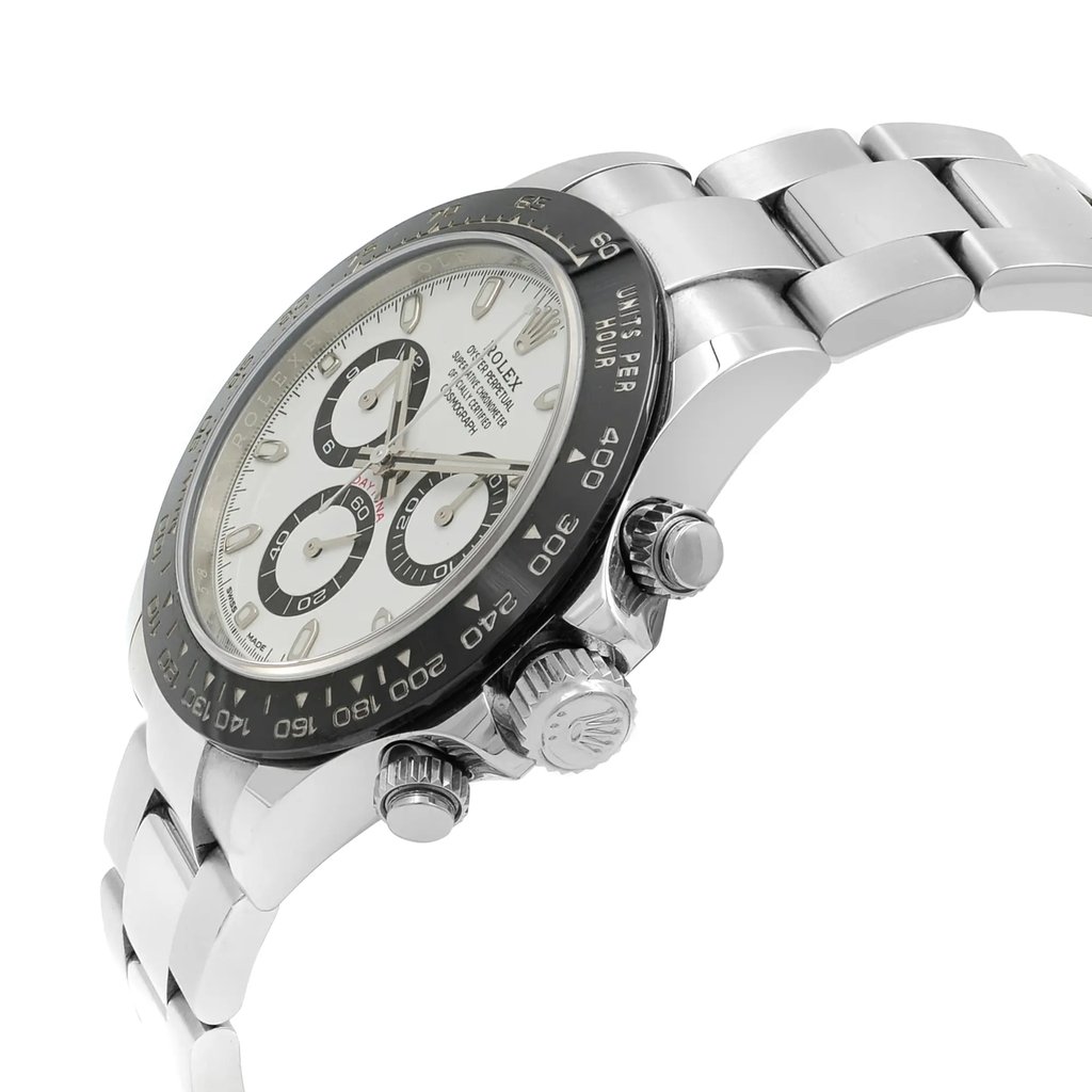 View Of Crown Facing Side Of Rolex 116500LN w Stainless Steel Watch Pre Owned Condition