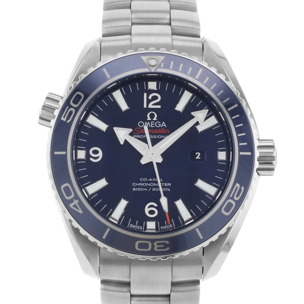 Up Close Front Facing Picture Of OMEGA 232.90.38.20.03.001 Titanium Watch Unworn Condition