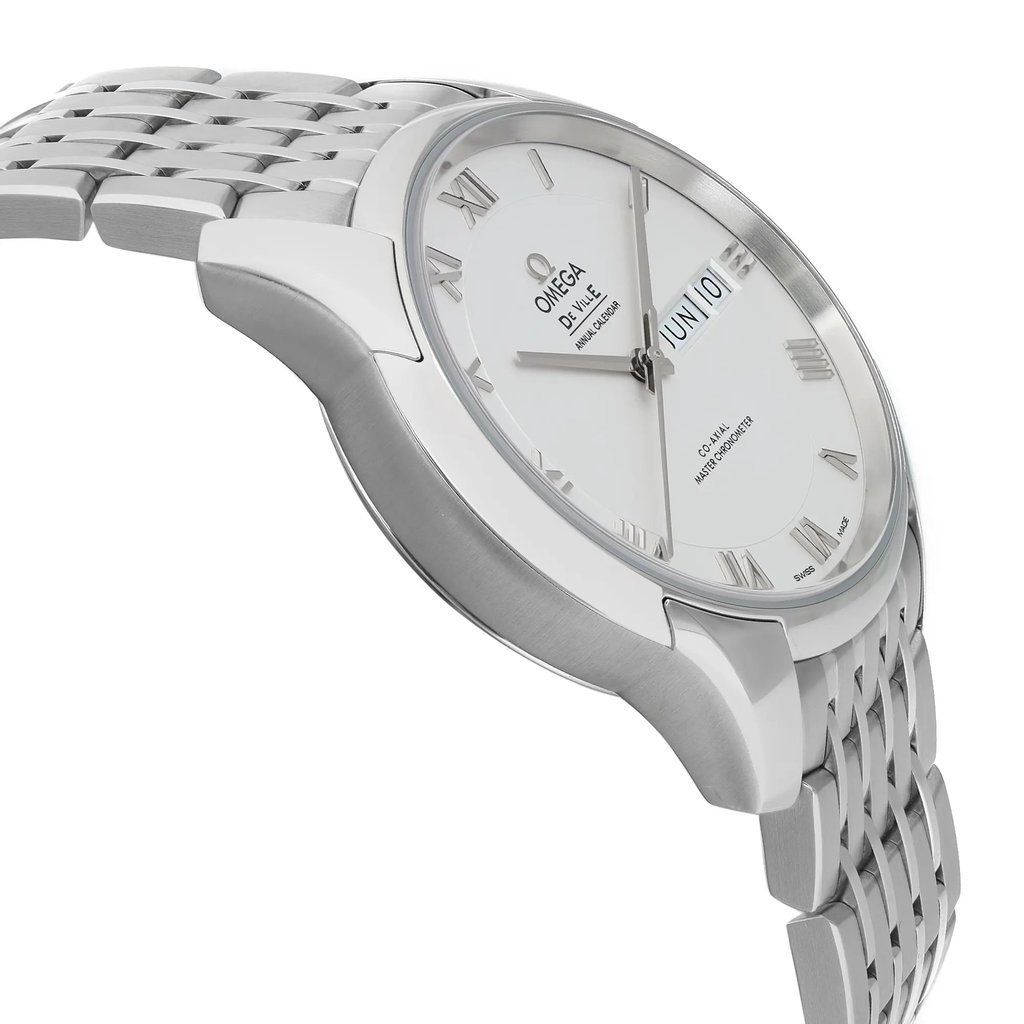 View Of Opposite Crown Facing Side Of OMEGA 433.10.41.22.02.001 Stainless Steel Watch Display Model Condition