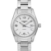 Up Close Front Facing Picture Of Longines L2.285.4.76.6 Stainless Steel Watch Display Model Condition