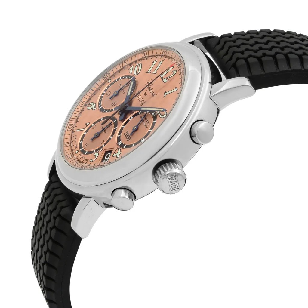 View Of Crown Facing Side Of Chopard 8331 Stainless Steel Watch Pre Owned Condition