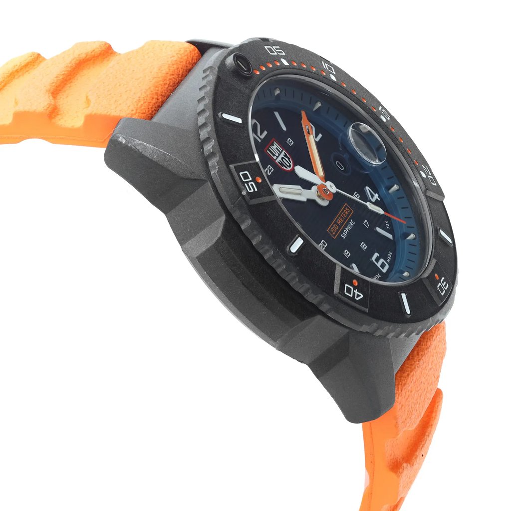 View Of Opposite Crown Facing Side Of Luminox XS.3603 carbon Watch Display Model Condition