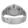 An image of a pre-owned men's Rolex wristwatch, viewed from the back at a close angle. The stainless steel case and round screwback are prominently displayed, along with the stainless steel band. The fold-over clasp is visible and engraved with the Rolex logo. The watch is in good condition.