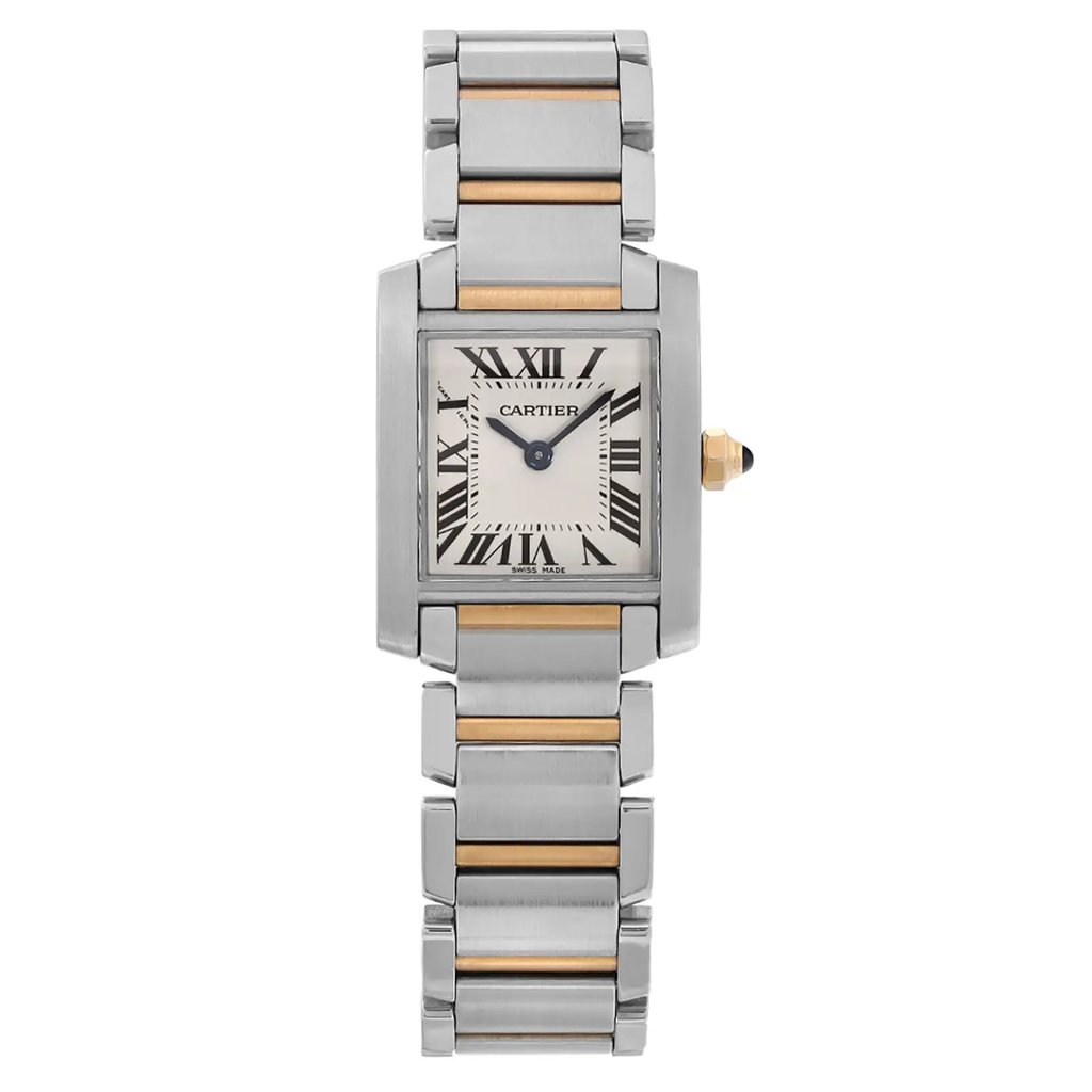 Front Full View Of Cartier W51007Q4 Stainless Steel Watch Pre Owned Condition Good