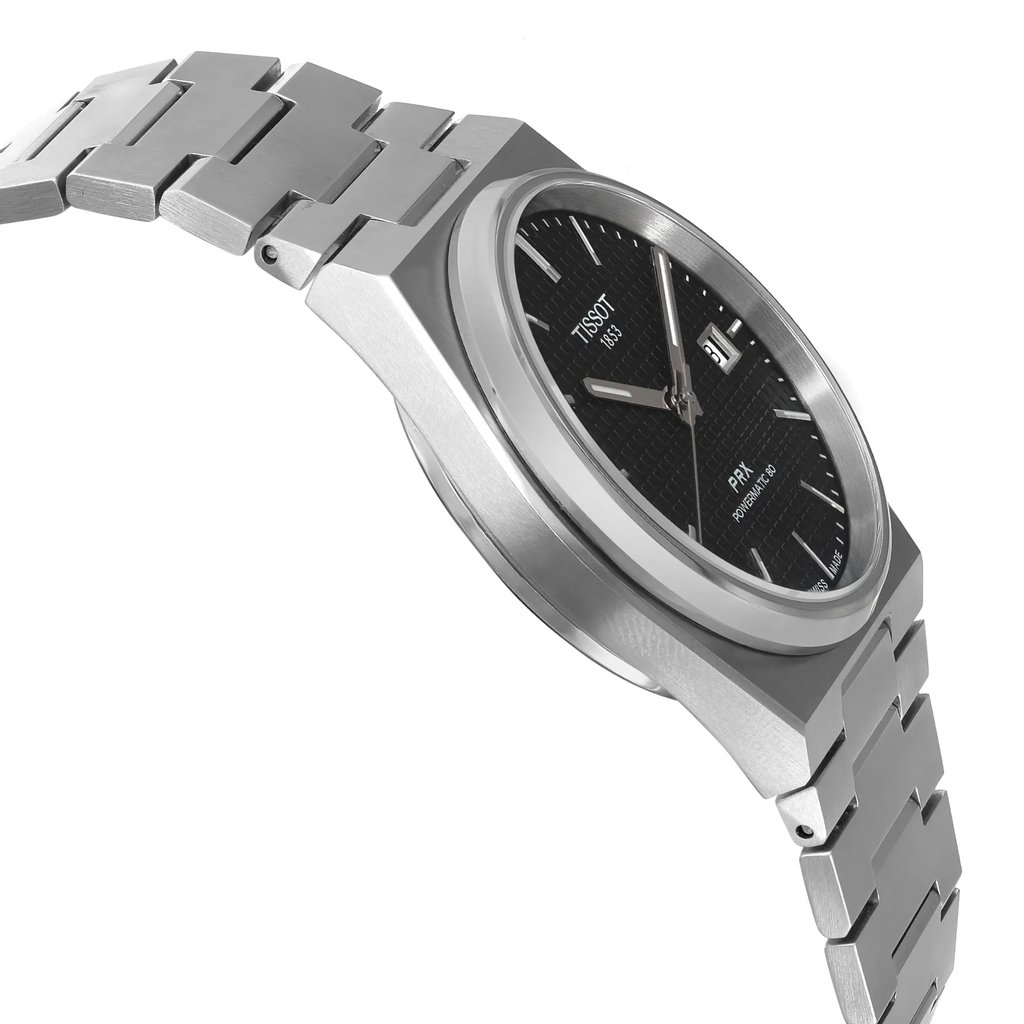 View Of Opposite Crown Facing Side Of Tissot T137.407.11.051.00 Stainless Steel Watch Display Model Condition