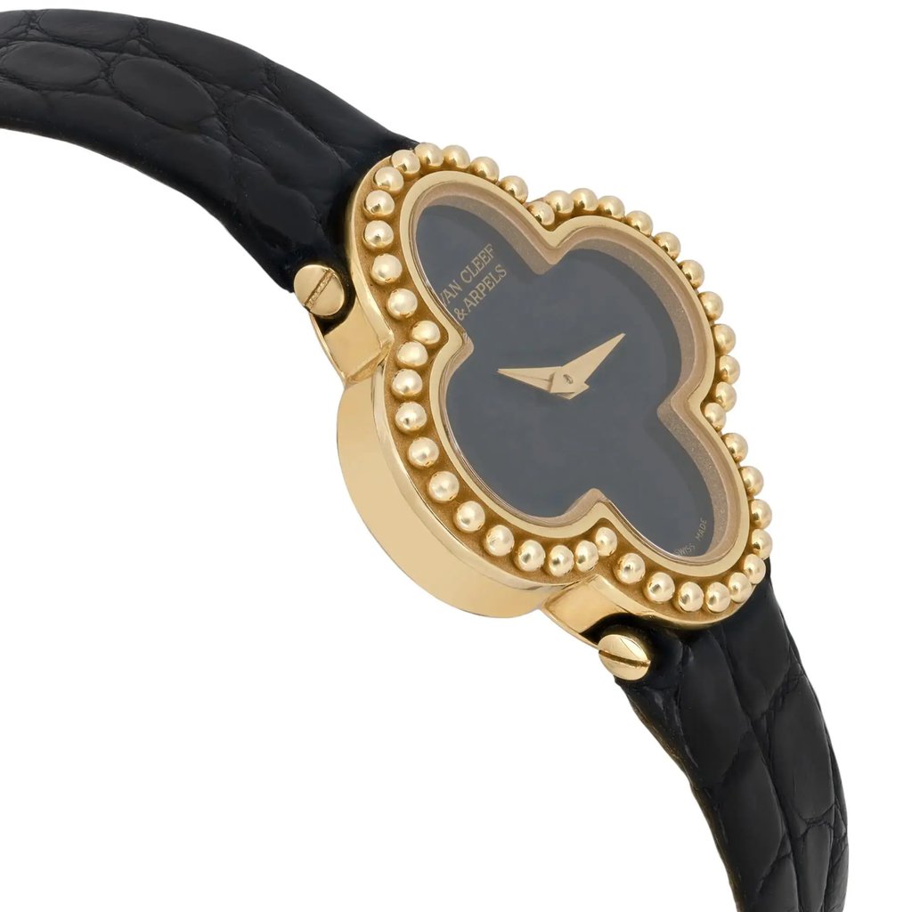 View Of Opposite Crown Facing Side Of Van Cleef & Arpels VCARD21900 Yellow Gold Watch Pre Owned Condition