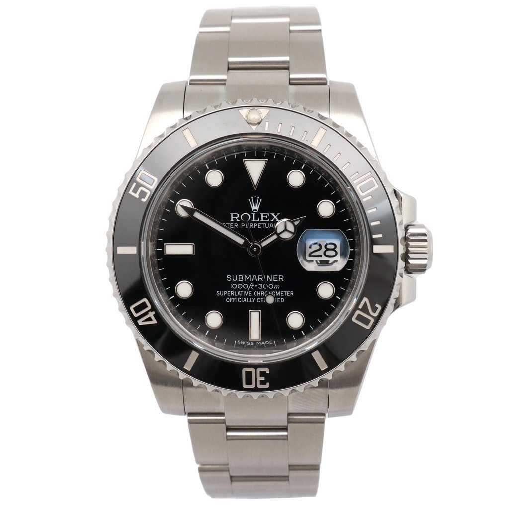 Front Full View Of Rolex 116610LN Stainless Steel Watch Pre Owned Condition {Product Condition}
