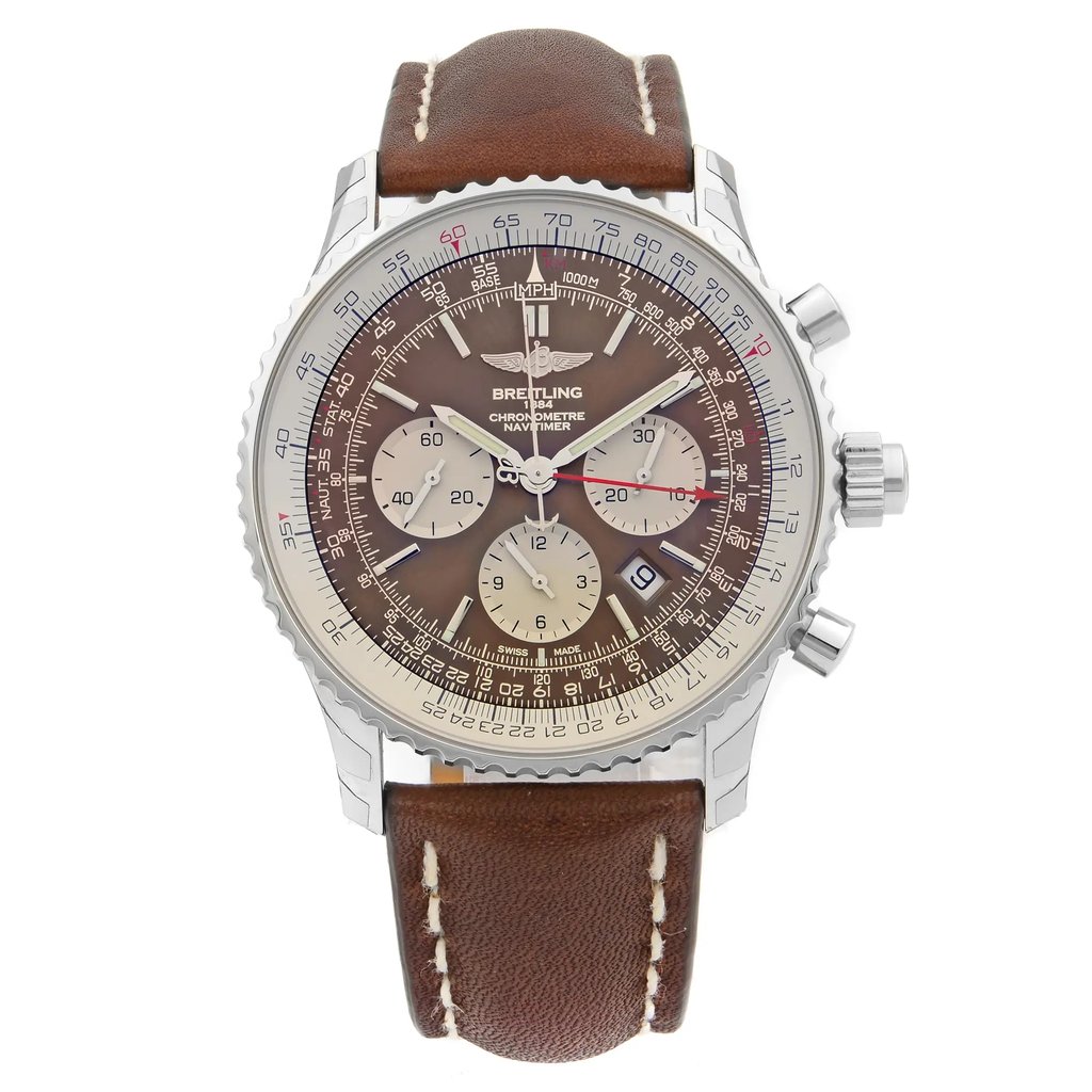 Front Full View Of Breitling AB031021/Q615-443X Stainless Steel Watch Unworn Condition {Product Condition}