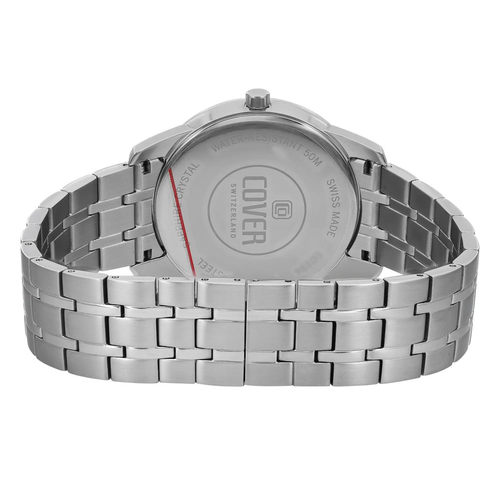 Back View Of Snap Back Case And Closed Stainless Steel Band Of COVER CO194.06 Watch Unworn Condition