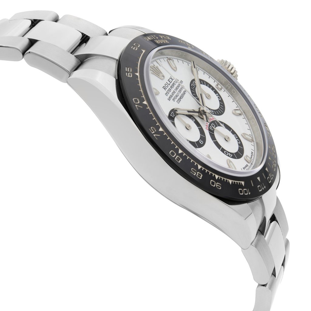 View Of Opposite Crown Facing Side Of Rolex 116500LN Stainless Steel Watch New Condition