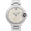 Up Close Front Facing Picture Of Cartier WE902074 Stainless Steel Watch Pre Owned Condition