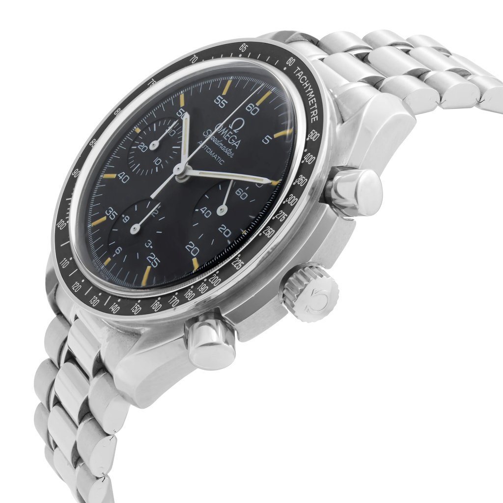 View Of Crown Facing Side Of OMEGA 3510.50.00 Stainless Steel Watch Pre Owned Condition