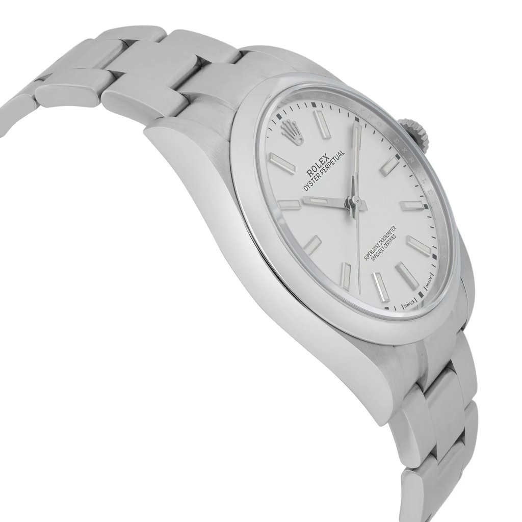 View Of Opposite Crown Facing Side Of Rolex 114300 wio Stainless Steel Watch Pre Owned Condition