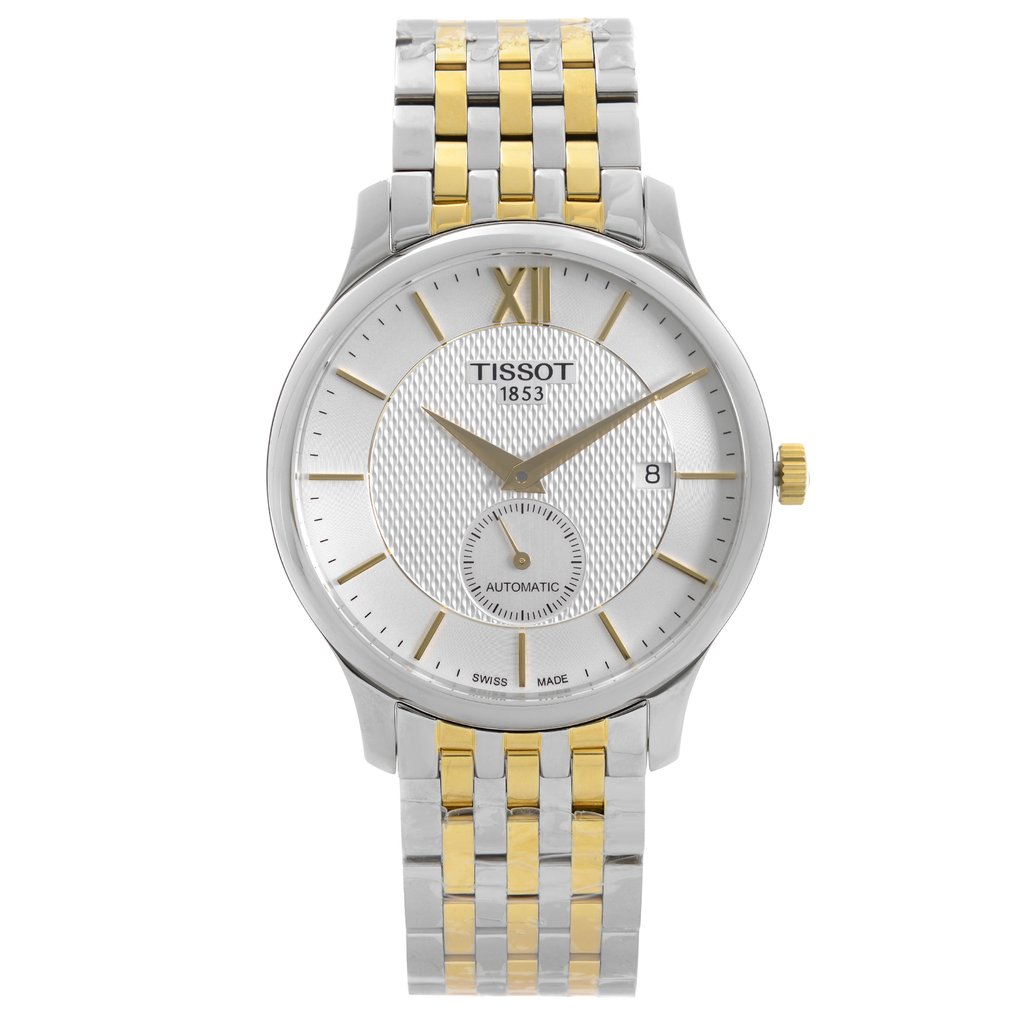 Front Full View Of Tissot T063.428.22.038.00  Stainless Steel Watch Display Model Condition {Product Condition}