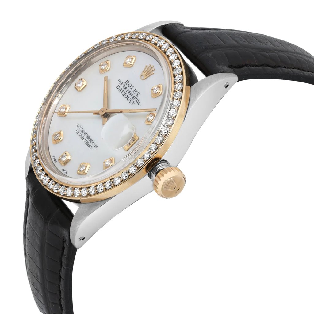 View Of Crown Facing Side Of Rolex 16013 Stainless Steel Watch Pre Owned Condition