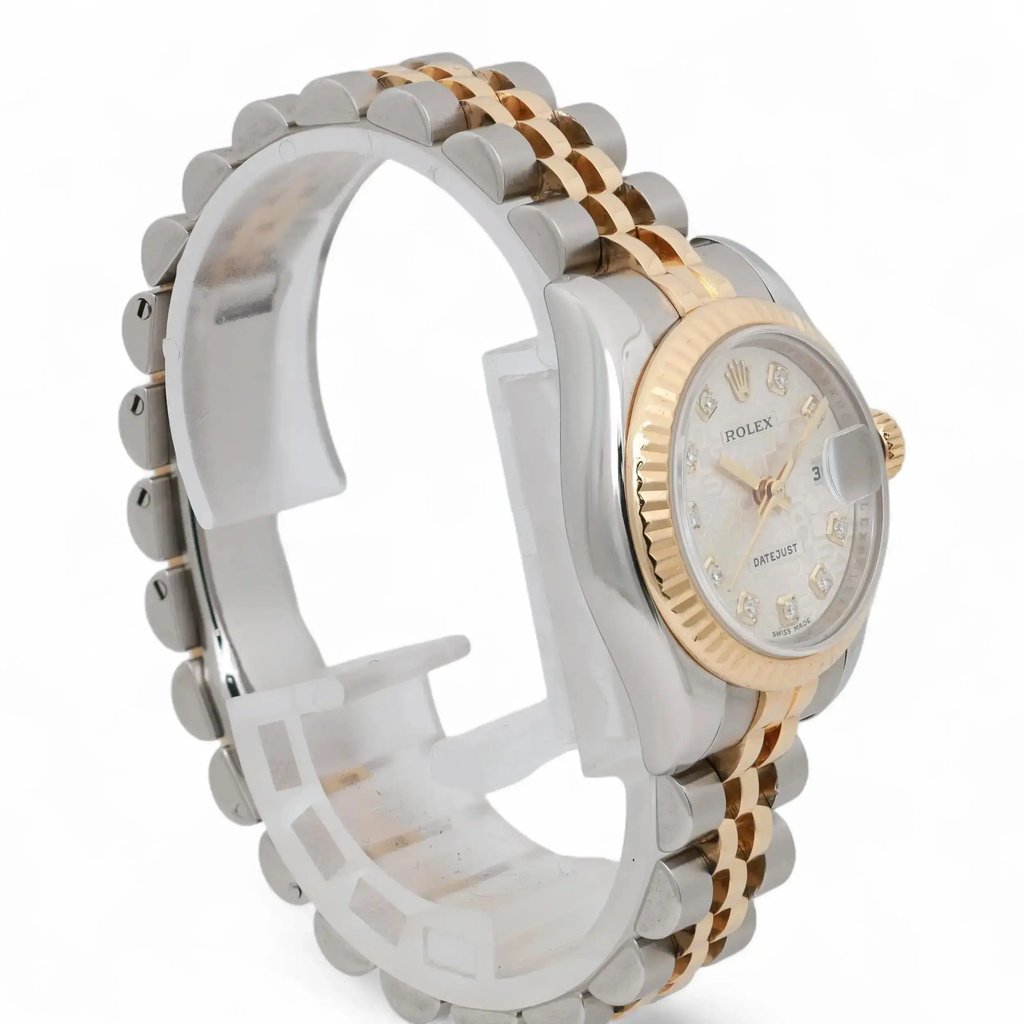 View Of Opposite Crown Facing Side Of Rolex 179173 Stainless Steel Watch Pre Owned Condition