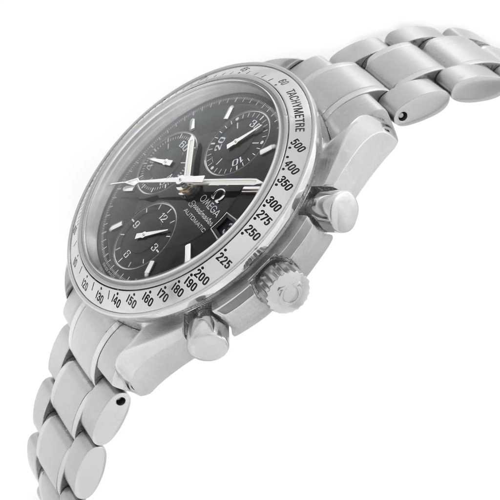 View Of Crown Facing Side Of OMEGA 3513.50.00 Stainless Steel Watch Pre Owned Condition