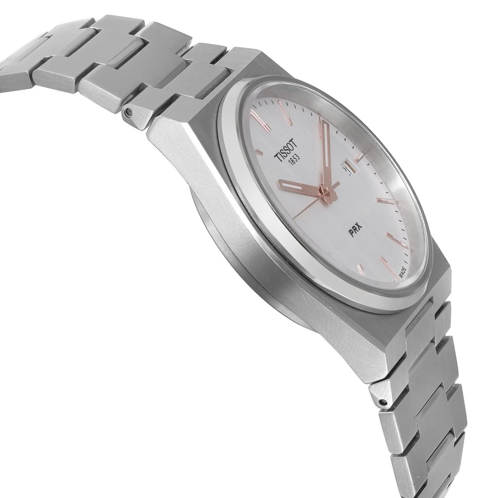 View Of Opposite Crown Facing Side Of Tissot T137.410.11.031.00 Stainless Steel Watch Pre Owned Condition