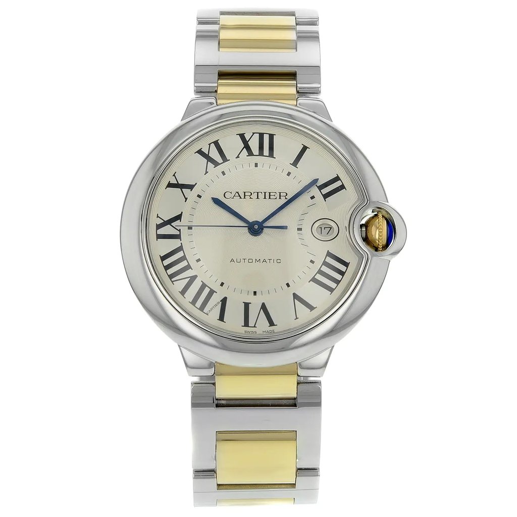 Front Full View Of Cartier W69009Z3 Stainless Steel Watch Unworn Condition {Product Condition}