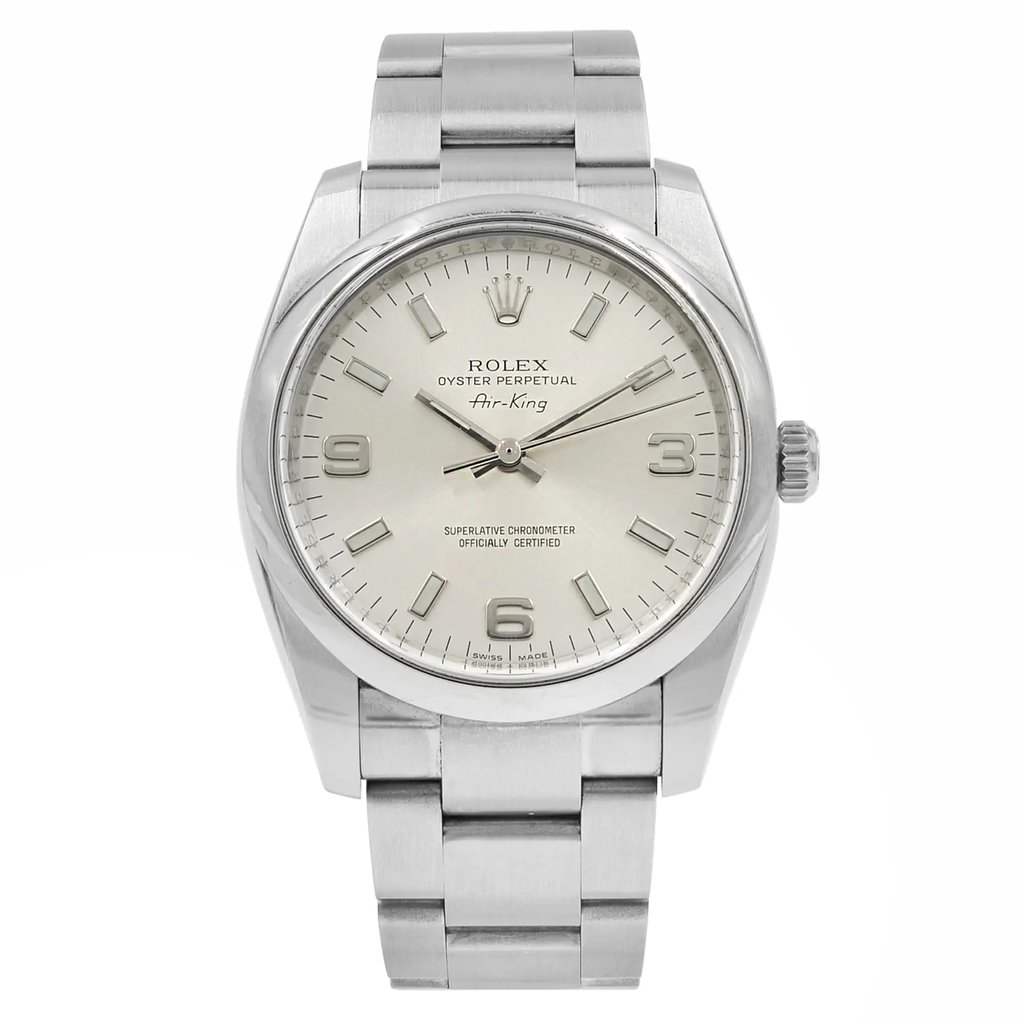 Front Full View Of Rolex 114200 Stainless Steel Watch Pre Owned Condition {Product Condition}