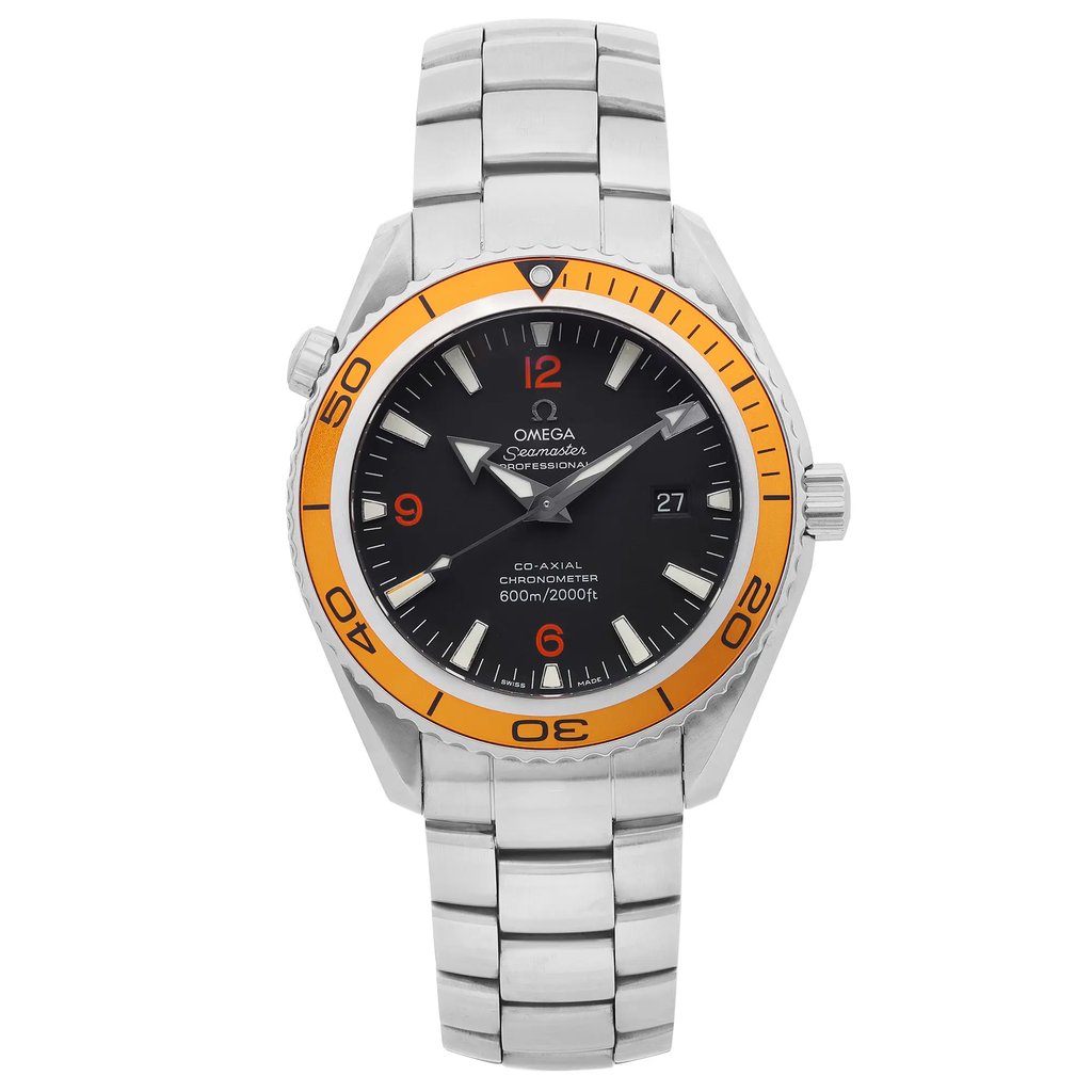 Front Full View Of OMEGA 2208.50.00 Stainless Steel Watch Pre Owned Condition Good