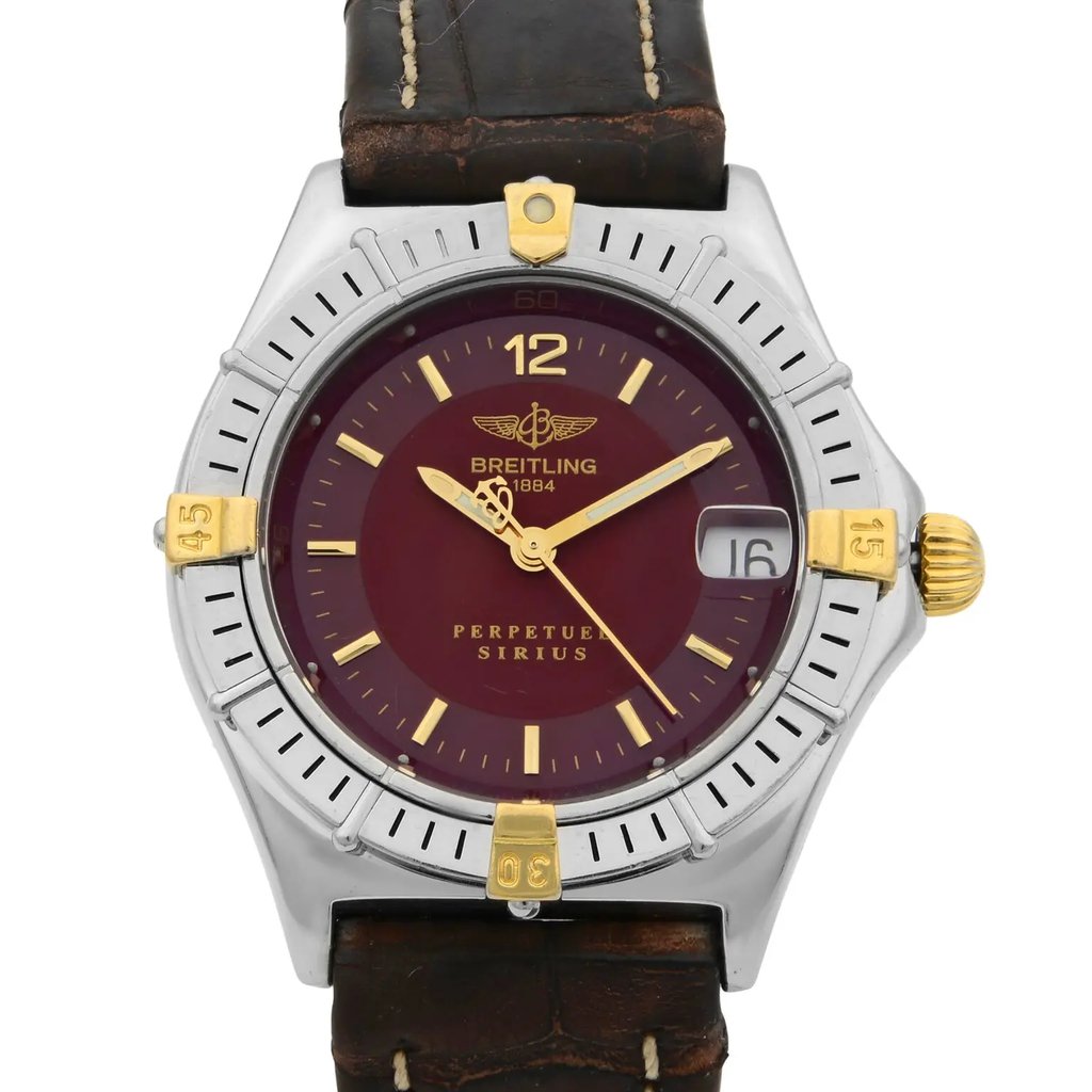 Up Close Front Facing Picture Of Breitling B62021 Stainless Steel Watch Pre Owned Condition