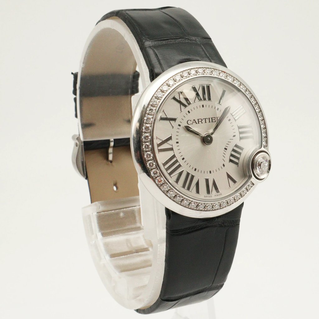 View Of Opposite Crown Facing Side Of Cartier W4BL0003 Stainless Steel Watch Pre Owned Condition