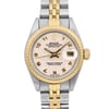 Up Close Front Facing Picture Of Rolex 69173 Stainless Steel Watch Pre Owned Condition