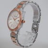 An image of a Wristwatch by Anne Klein. This Pre Owned item is designed for Women, featuring a Casual,Dress/Formal style. It has a Quartz movement and an Analog display with a White dial color. The indices include 12-Hour Dial,Stick Indexes. The band is made of Stainless Steel and the case is made of Stainless Steel. The watch has a Round shape with a case size of 36 mm and a case thickness of 8 mm.