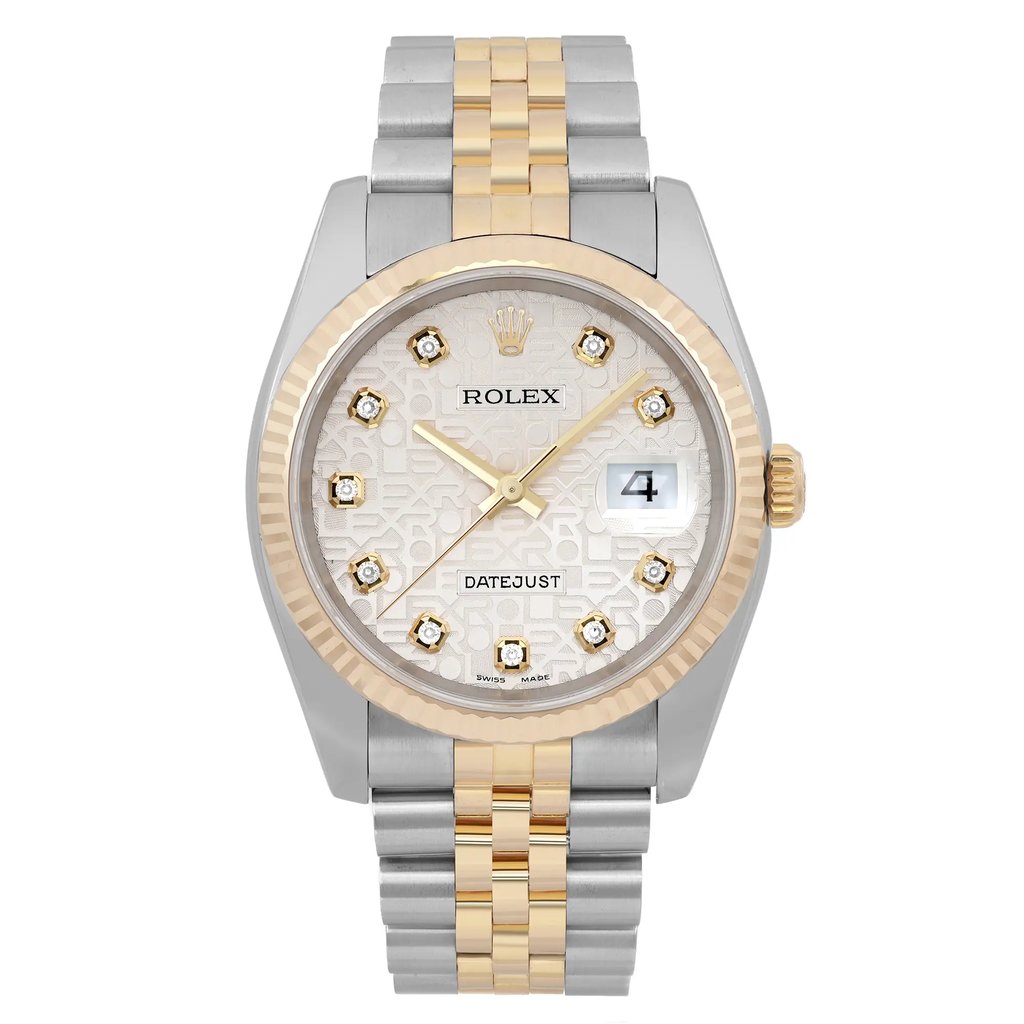 Front Full View Of Rolex 116233 Stainless Steel Watch Pre Owned Condition Good