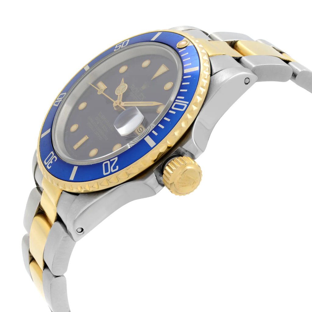 View Of Crown Facing Side Of Rolex 16803 Stainless Steel Watch Pre Owned Condition