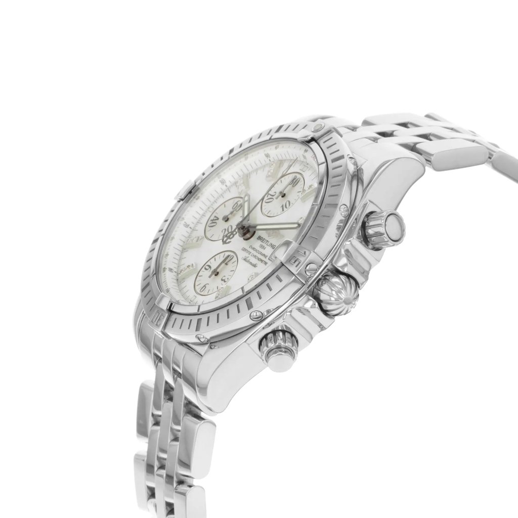 View Of Crown Facing Side Of Breitling A1335611/A570-375A Stainless Steel Watch Unworn Condition