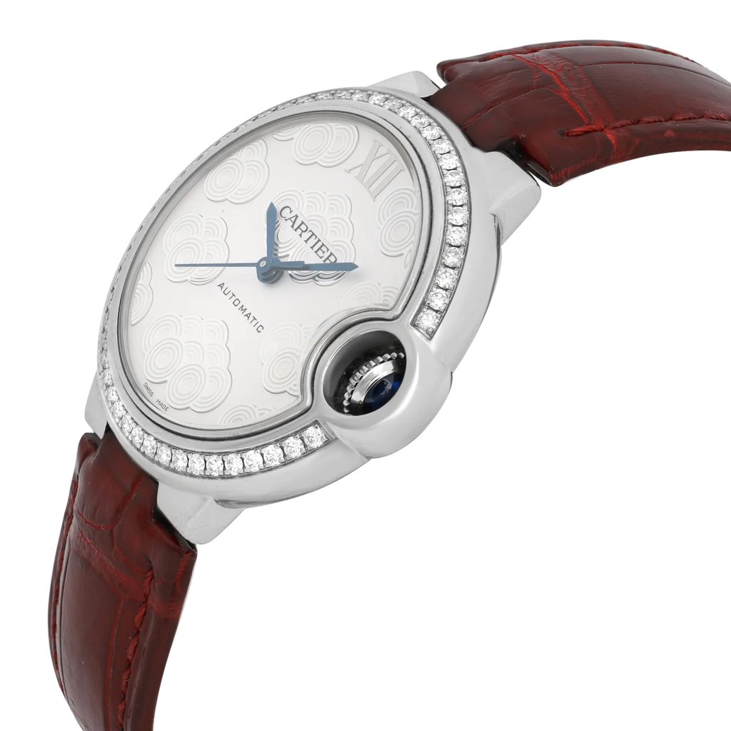 View Of Crown Facing Side Of Cartier W4BB0027 Stainless Steel Watch Pre Owned Condition