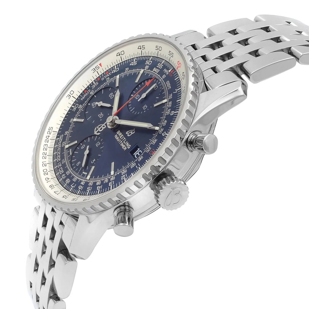 View Of Crown Facing Side Of Breitling A13324121C1A1 Stainless Steel Watch Unworn Condition