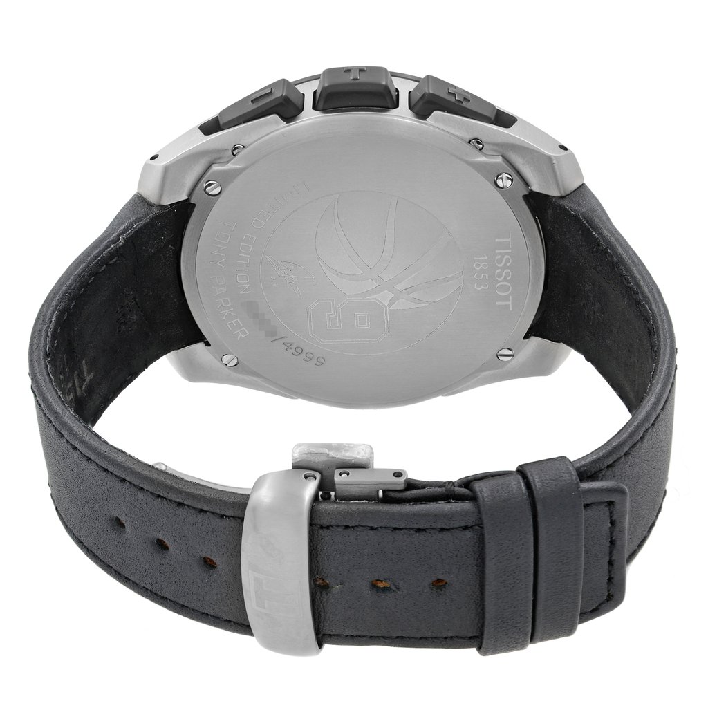 Back View Of Screwback Back Case And Closed Leather Band Of Tissot T091.420.46.061.00 Watch New With Defects Condition