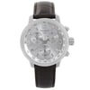 An image of a Wristwatch by Tissot. This Pre Owned item is designed for Men, featuring a Dress/Formal style. It has a Quartz movement and an Analog display with a Silver dial color. The indices include 12-Hour Dial,Arabic Numerals,Seconds Hand,Stick Indexes. The band is made of Leather and the case is made of Stainless Steel. The watch has a Round shape with a case size of 42 mm and a case thickness of 12 mm.