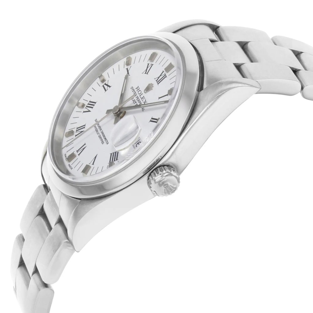 View Of Crown Facing Side Of Rolex 15200 Stainless Steel Watch Pre Owned Condition