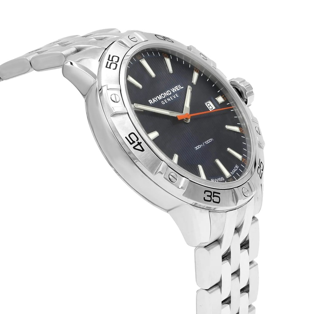 View Of Opposite Crown Facing Side Of RAYMOND WEIL 8160-ST2-50001 Stainless Steel Watch Pre Owned Condition