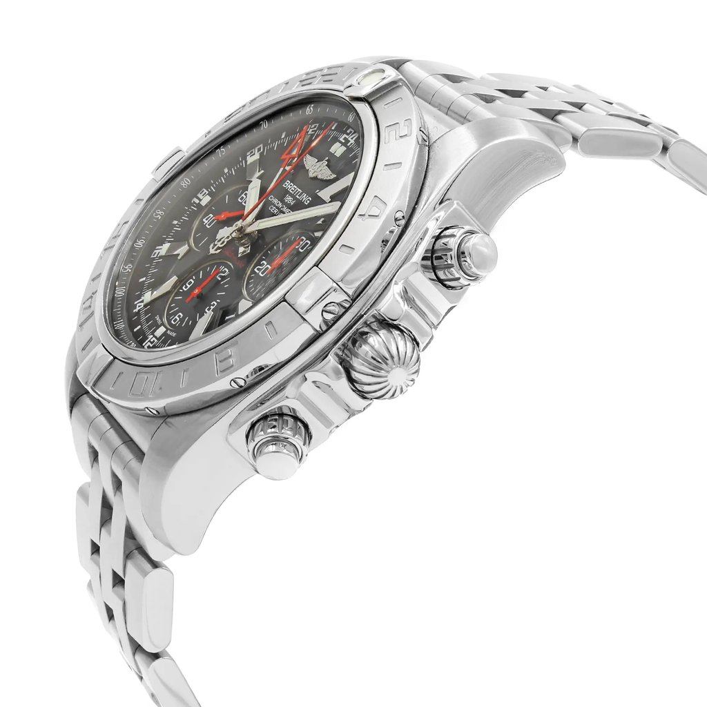 View Of Crown Facing Side Of Breitling AB041210/BB48-384A Stainless Steel Watch Pre Owned Condition