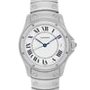 Up Close Front Facing Picture Of Cartier 1920-1 Stainless Steel Watch Pre Owned Condition