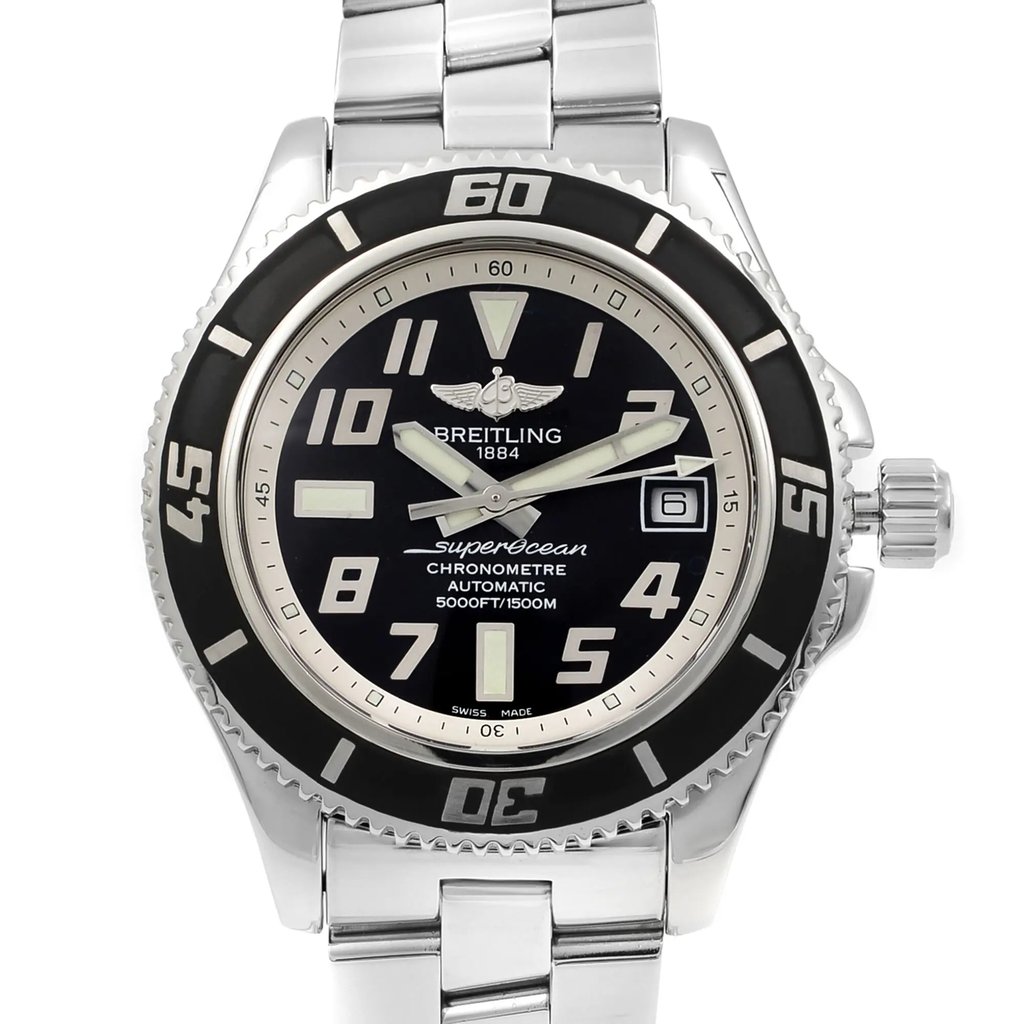 Up Close Front Facing Picture Of Brighton A17364 Stainless Steel Watch Pre Owned Condition