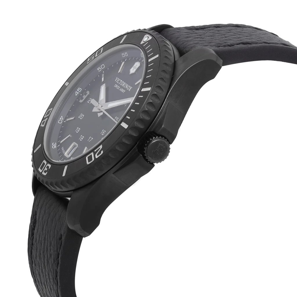 View Of Crown Facing Side Of Victorinox 241788 Stainless Steel Watch Unworn Condition