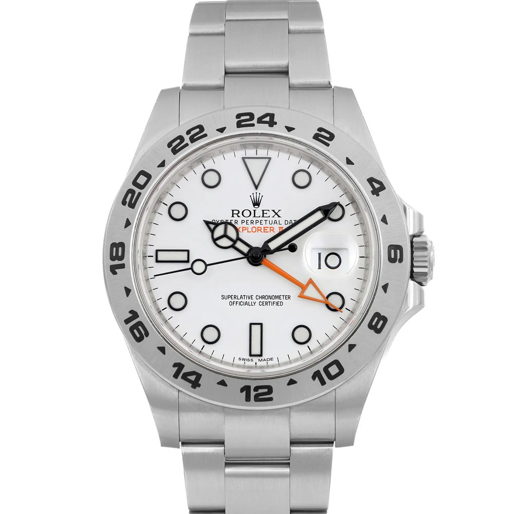 Front Full View Of Rolex 216570 Stainless Steel Watch Pre Owned Condition Excellent